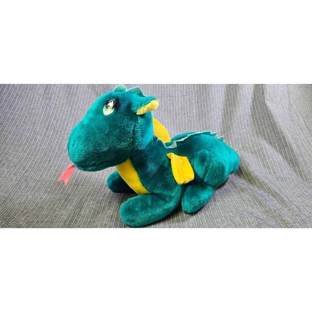Vintage 1987 Dakin Fun Farm 16" Green Puff The Magic Dragon Plush Toy